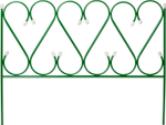 GRINDA РЕНЕССАНС, 50 x 345 см, металлический, стальная труба d 10, 5 секций, декоративный забор (422263)