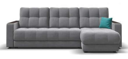 Угловой диван BOSS 2.0 Classic XL велюр Monolit сталь