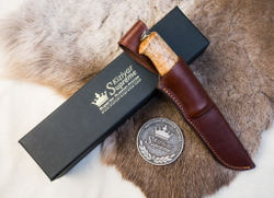 Охотничий нож Theseus M390 Satin светлая рукоять