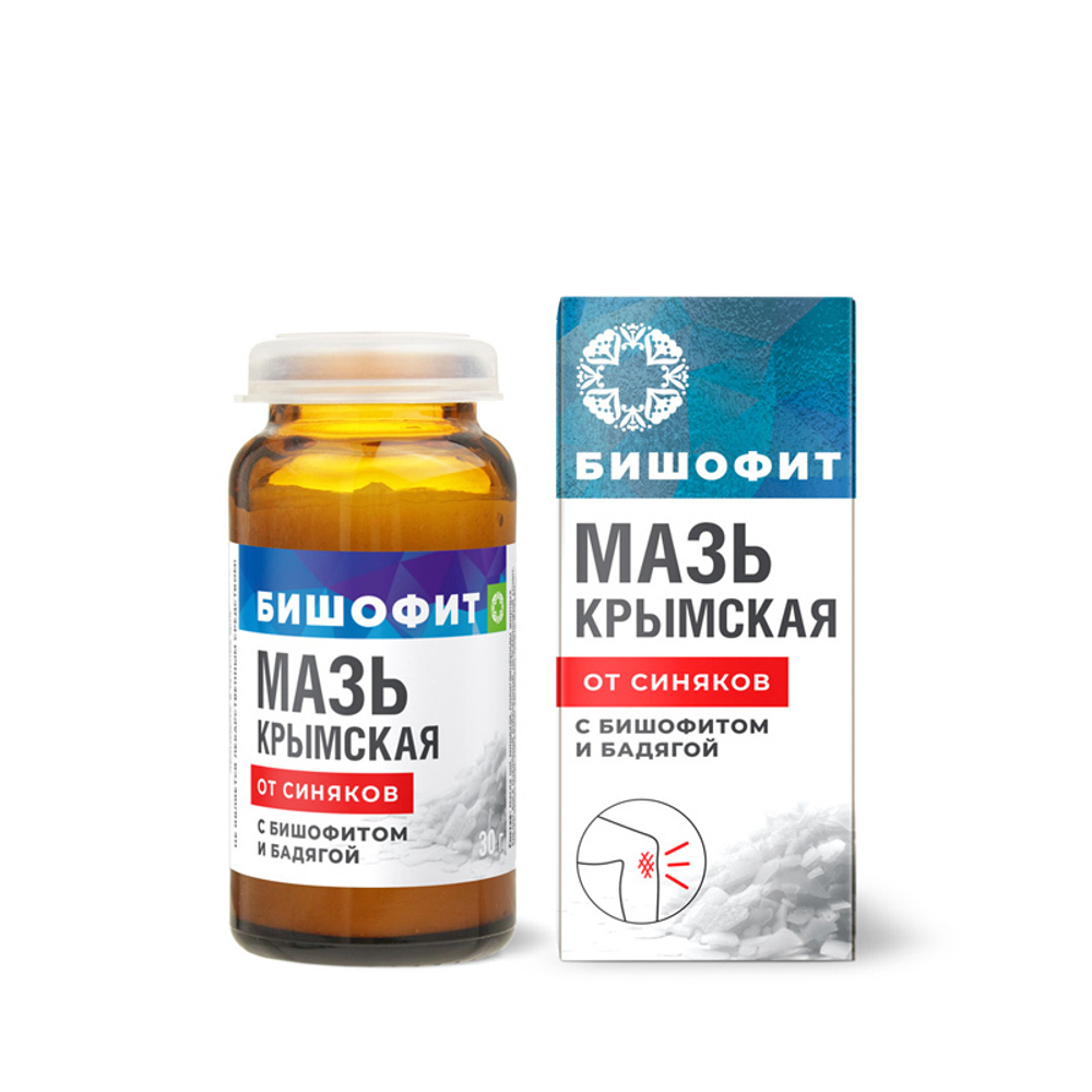Мазь на основе бишофита От синяков с бишофитом и бадягой, 30 г (2,92 б)
