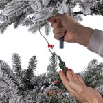 Заснеженная елка с гирляндой встроенной «Saint Paul» (Литая+пвх) от 1,8 м до 3 м