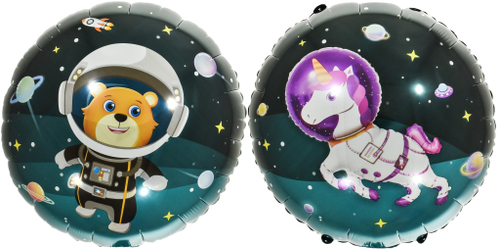 Шар круг 46 см Космическая прогулка