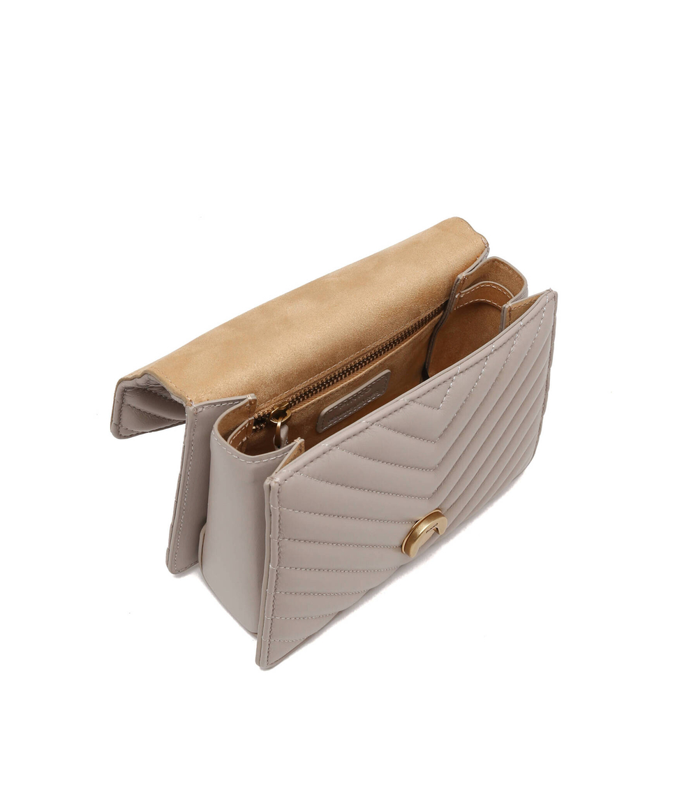 кожаная сумка-мессенджер love one Pinko - серый(100071 A0GK)