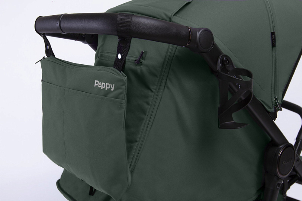 Детская прогулочная коляска Peppy Marco oliva green