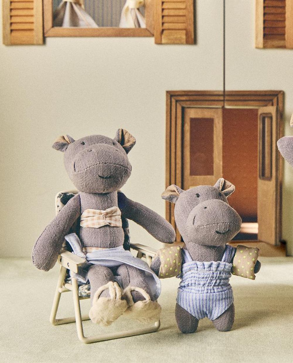 ZARA HOME ДЕТСКИЙ НАБОР "СЕМЬЯ БЕГЕМОТОВ", РАЗНОЦВЕТНЫЙ