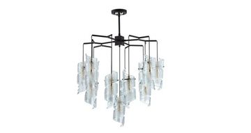 Подвесная люстра 13*E14 5439/13 черный/золотой Fusilli Odeon Light Exclusive.