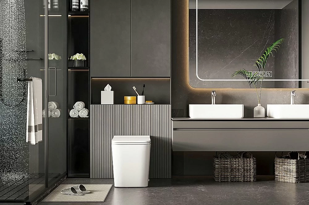 Унитаз ABBER Rechteck AC1212P импульсный смыв, с крышкой микролифт