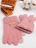 Перчатки тёплые сенсорные для смартфона вязаные