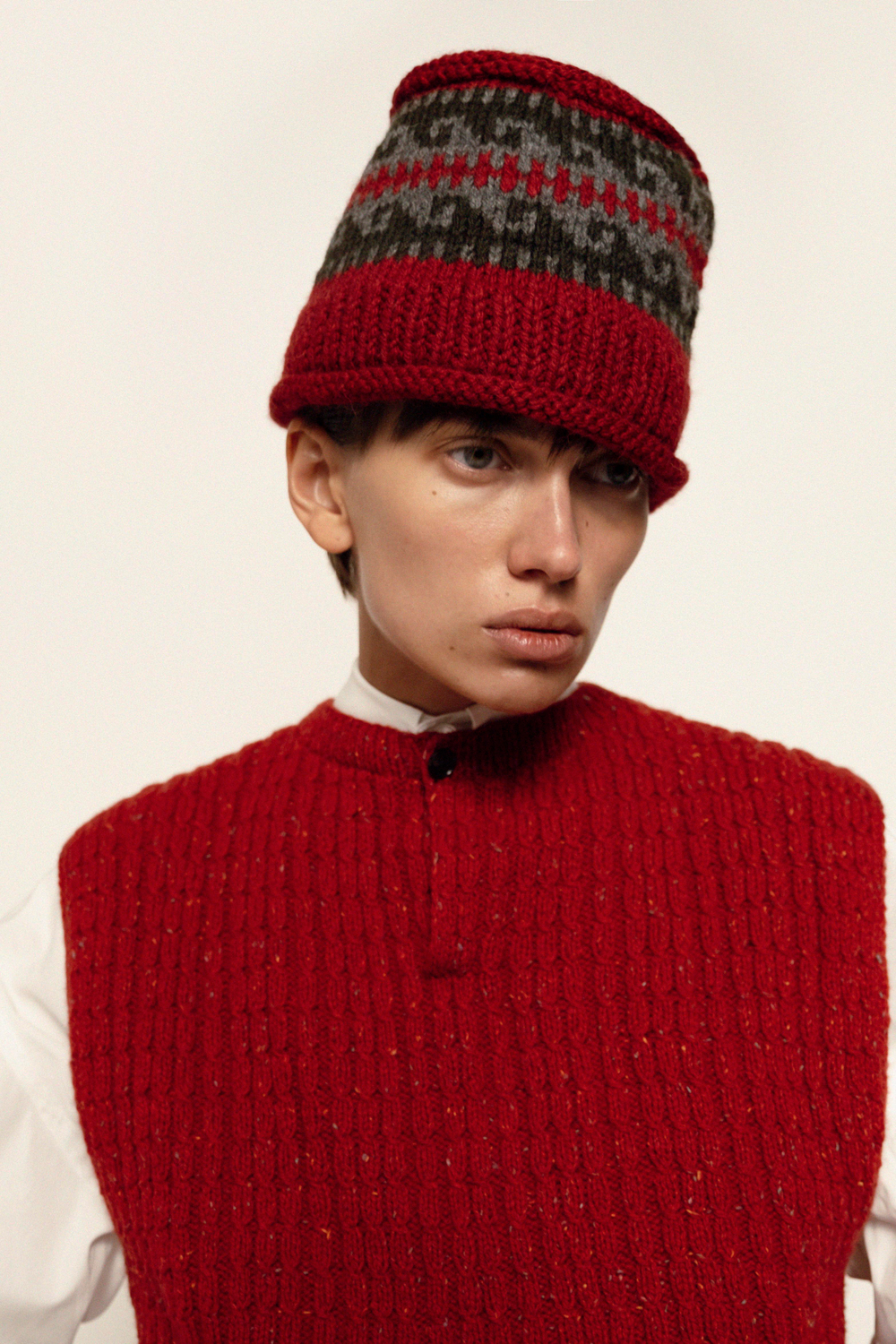 Шапка с узором 26.NP.4.HAT.06.06, красный