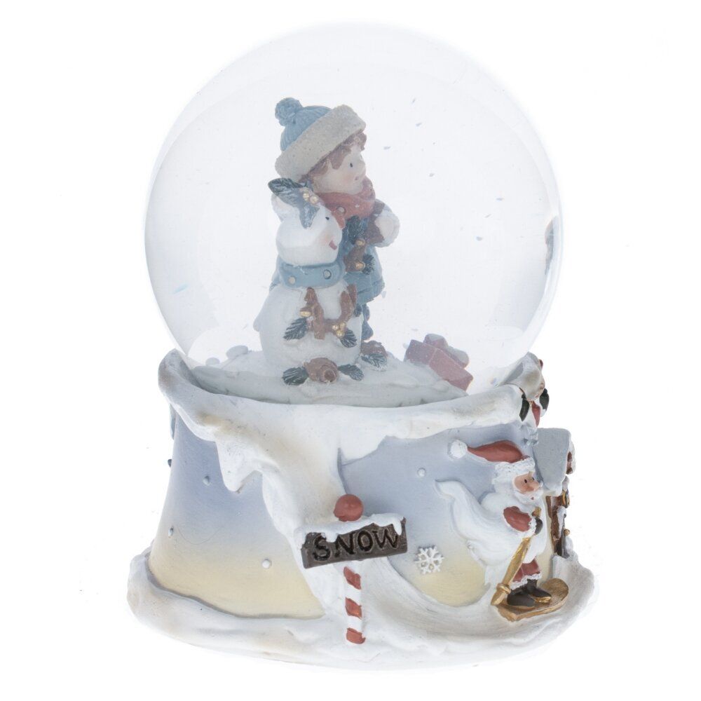 GAEM Фигурка декоративная "Снеговик" в стекл шаре (муз, вьюга, АААх3, н/п), L11 W11 H14 см