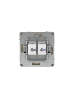 Розетка компьютерная 2-м KANT RJ45 кат.5E без шторки ванильн. марципан DKC 7015664