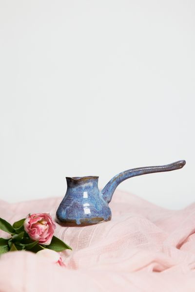 Глиняная турка для кофе, 17х6 см, Россия