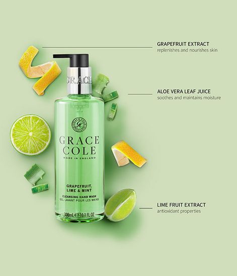 Грейпфрут, лайм и мята мыло для рук, Grace Cole