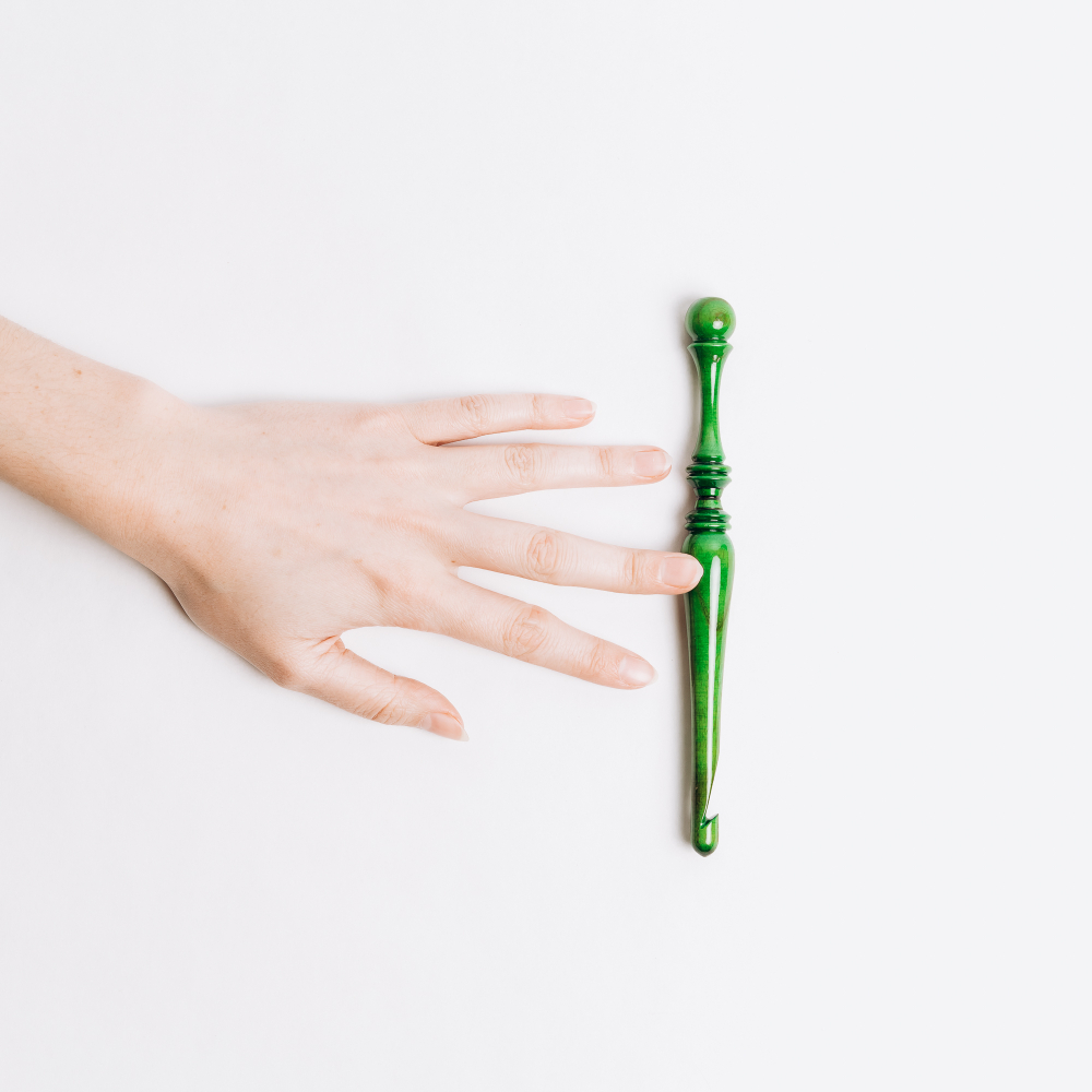 Деревянный крючок для вязания из древесины клена 9 мм. K328