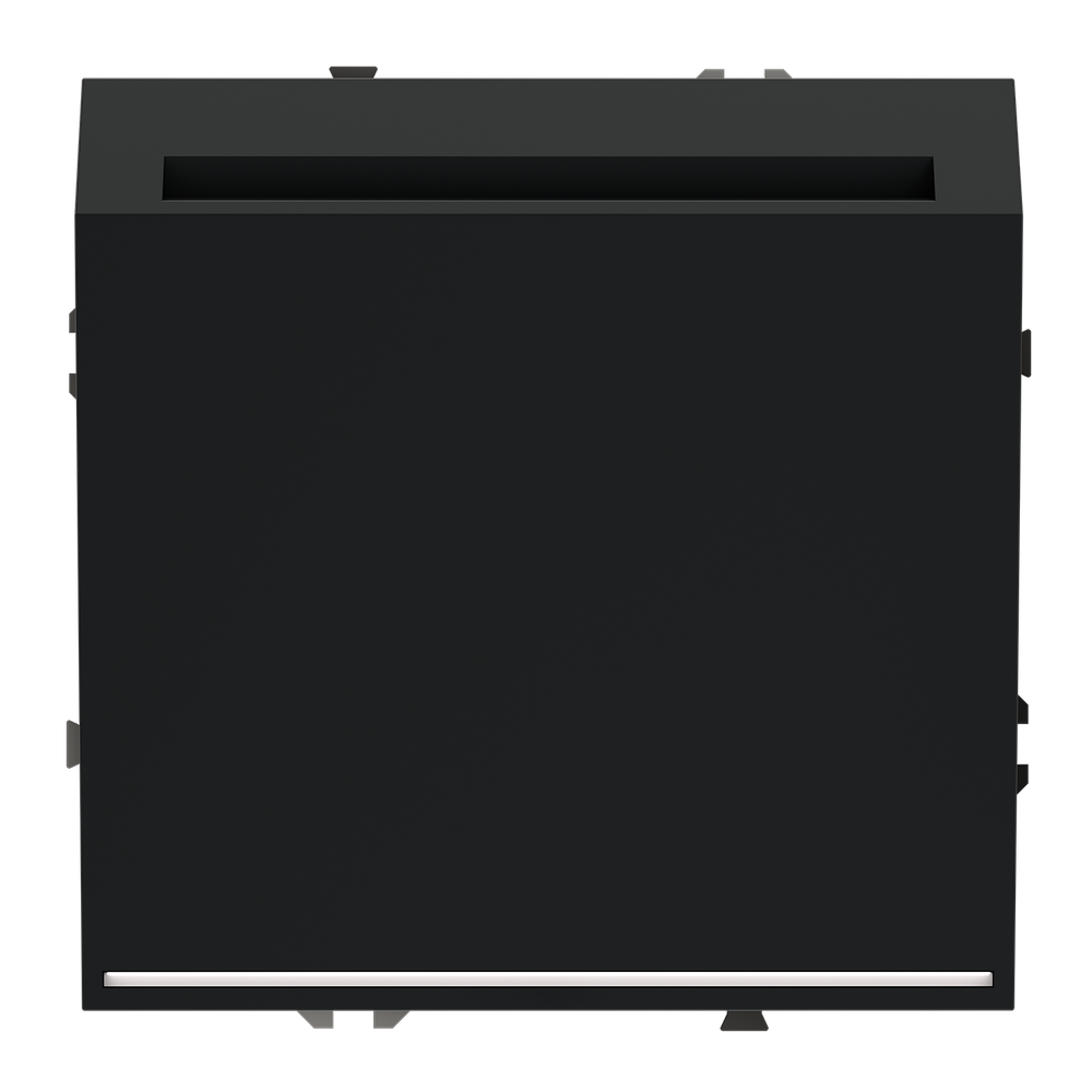 Выключатель встраиваемый VOLTUM S70 карточный 16А, (черный матовый)