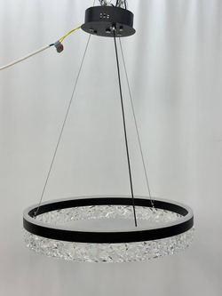 Люстра подвесная светодиодная Lanbos, 62 Вт LED, до 20 кв м, черная