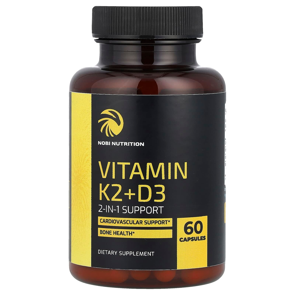 Nobi Nutrition, Витамин K2 + D3`` 60 капсул