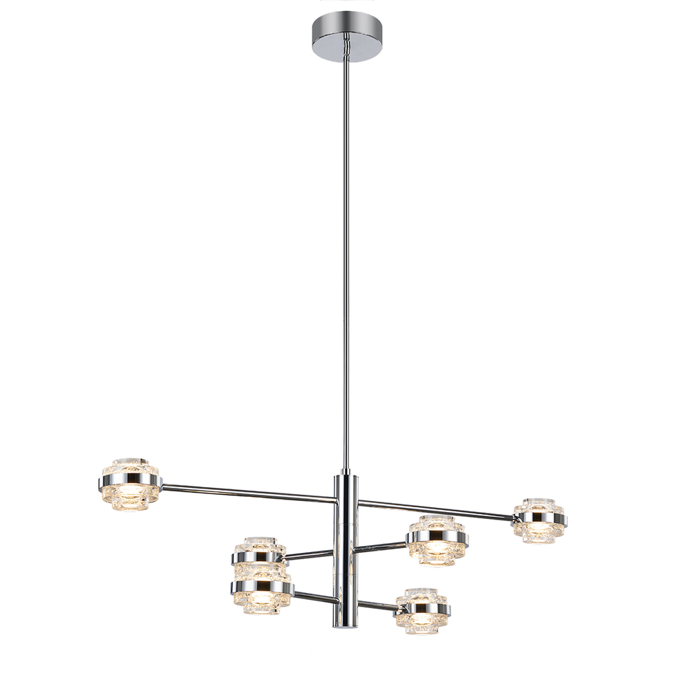 Люстра MX22030002-6A chrome/clear