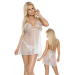 Пеньюар и стринги белые (Цвет: белый)