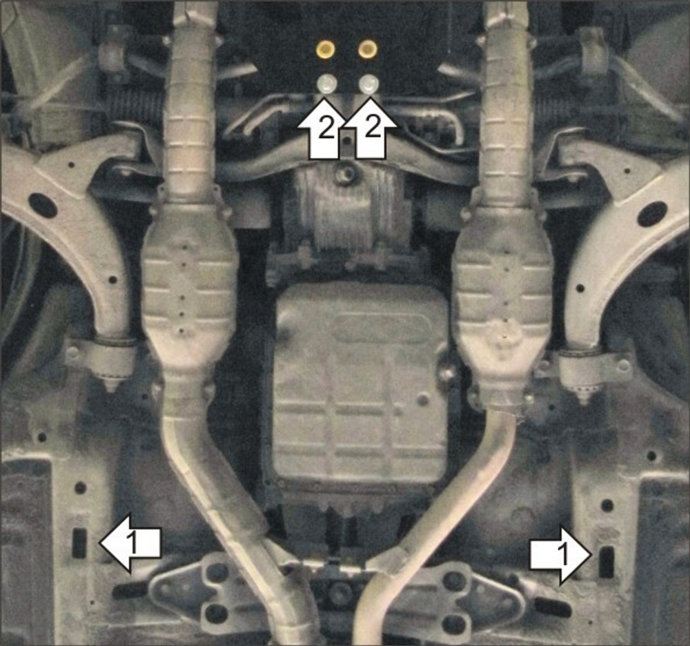 Защита КПП. 2 мм, Сталь. для Subaru Outback 2000-2003 MOTODOR.02228