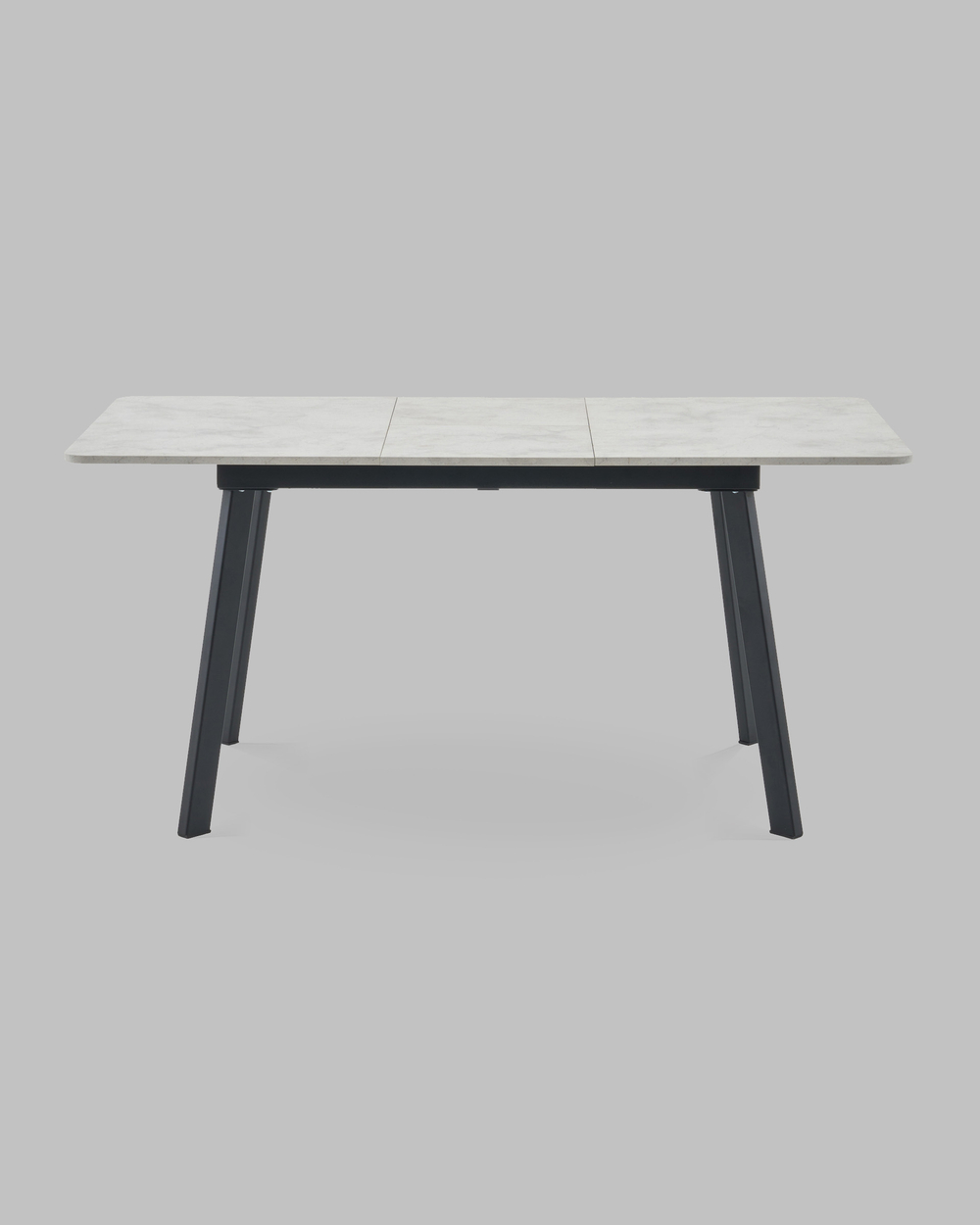 Стол Batu new 120-160/80/76 столешница ЛМДФ ароза светлая подстолье металл черный