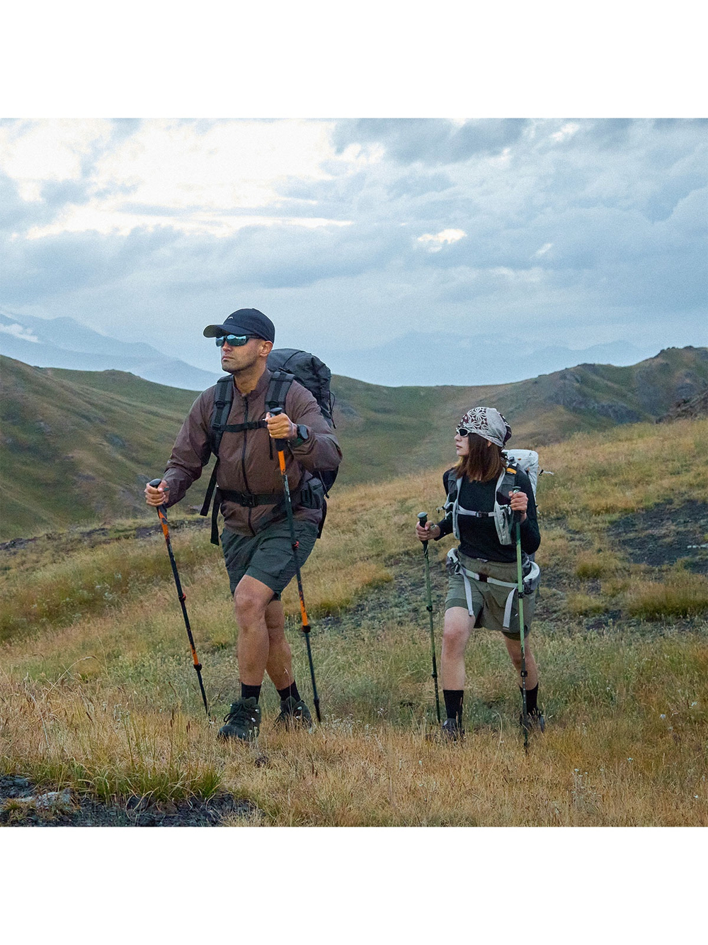 Палки треккинговые Naturehike Sunsia 3-EXT, карбон, 3-секционные, 57-120 см, ярко-розовые, 2 шт