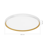 SLE1810-502-01 Светильник потолочный Белый, Золотистый/белая LED 1*42W 4000K HELST