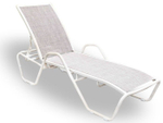 Шезлонг-лежак металлический Tagliamento Lotos Sunbed, бежевый