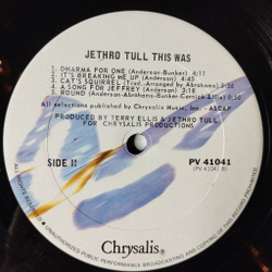 Винтажная виниловая пластинка LP Jethro Tull This Was (USA 1983)
