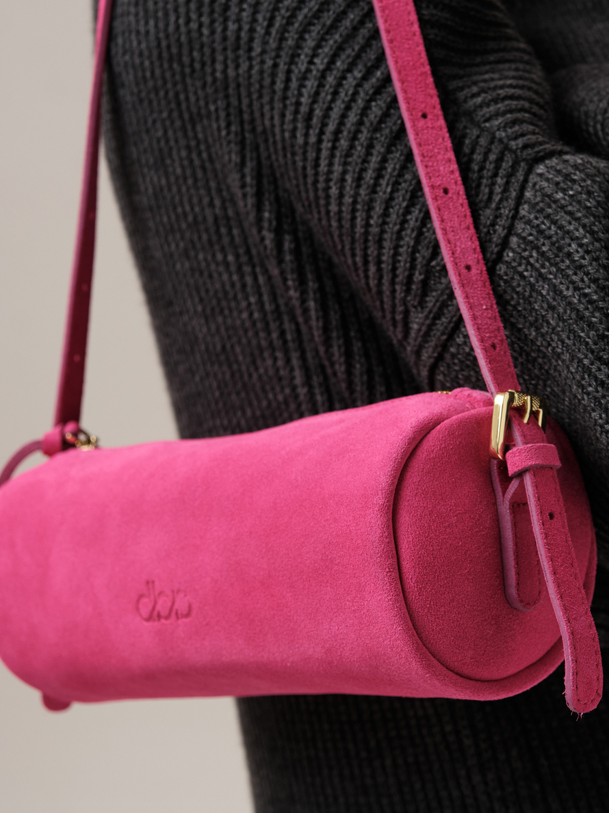 Замшевая сумка DBR 31343 розовый тюльпан