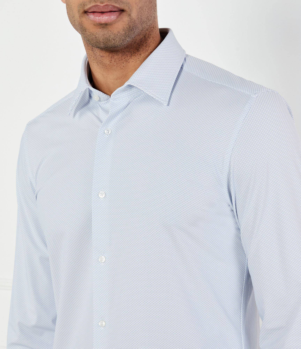 Рубашка P-HANK-kent-C1-222 BOSS BLACK - голубой(50539431)