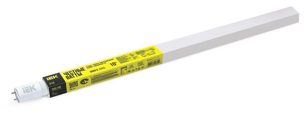 Лампа светодиодная T8 10Вт линейная 230В 6500К G13 IEK LLE-T8-10-230-65-G13