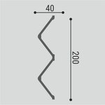 BelloDeco. Стеновая панель СП 12/2.6, (200x40x2600мм). Полимер, композит
