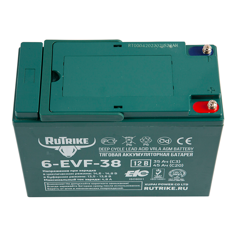 Аккумулятор RuTrike 6-EVF-38 (AGM)