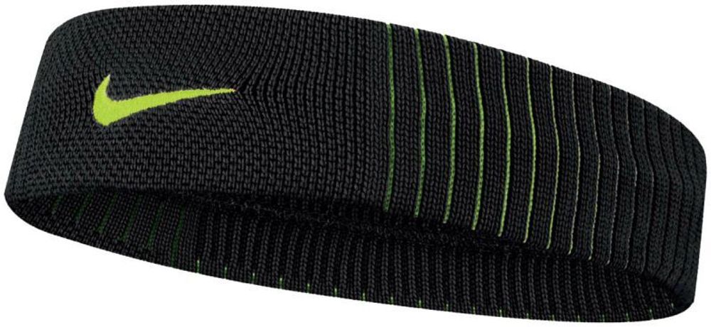 Повязка на голову теннисная Nike Dri-Fit Reveal Headband - black/volt/volt