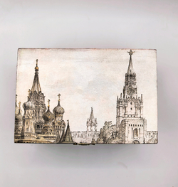 Шкатулка ручной работы декупаж "Москва"