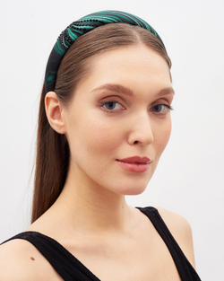 Ободок малахит с декором