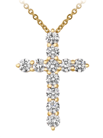 Колье-крест с бриллиантами массой 0.9ct