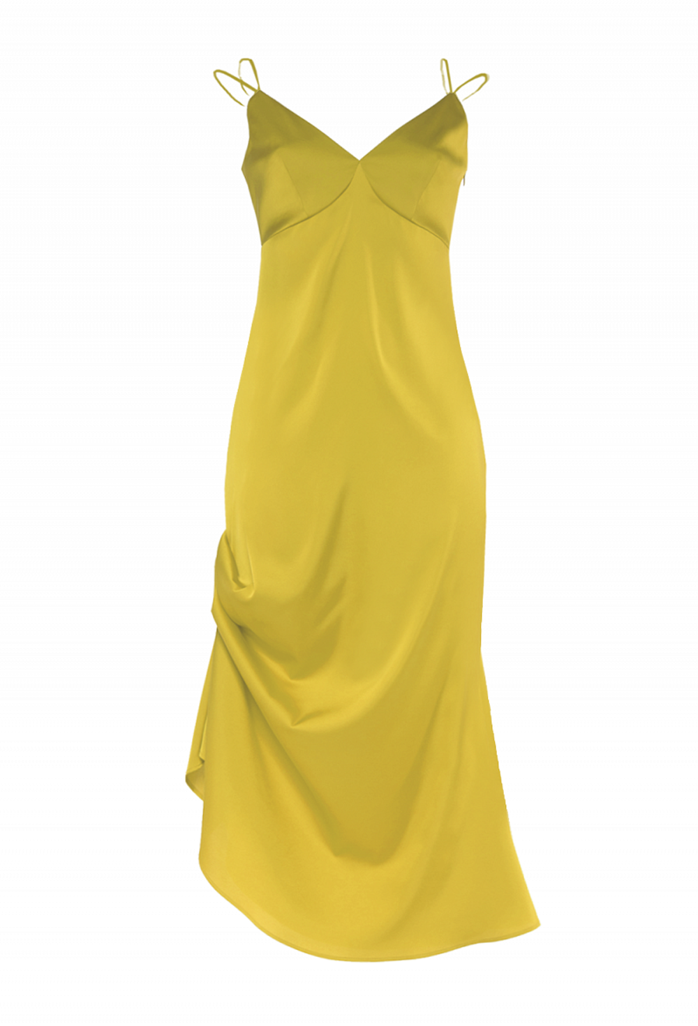 Платье на лямках оливковое 12-19 SS