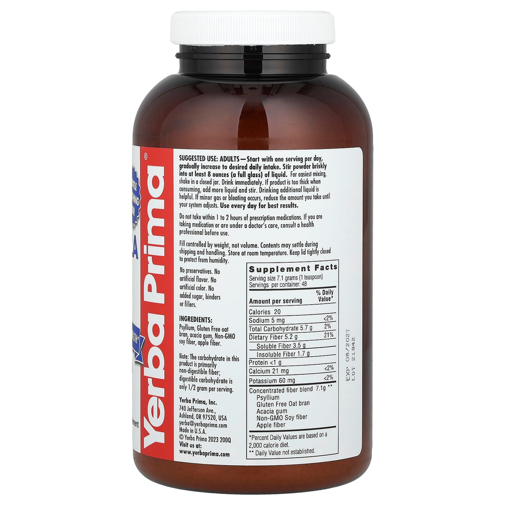 Yerba Prima, Daily Fiber®, 340 г (12 унций)