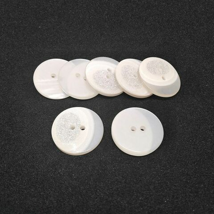 Т124 декор.пришив.элемент 22 мм, цв.молоч с блестк