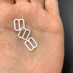 Регулятор для бретели белый матовый 10 мм (цв. 001), Arta-F