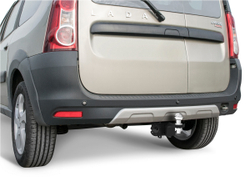 Фаркоп под квадрат c электрикой Smart для Lada Largus Cross (Лада Ларгус Кросс) универсал 2014-2021 2021-н.в., шар E, 1300/75 кг, F.6017.005