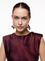 Серьги "Brush Bordo Pearl" Gold