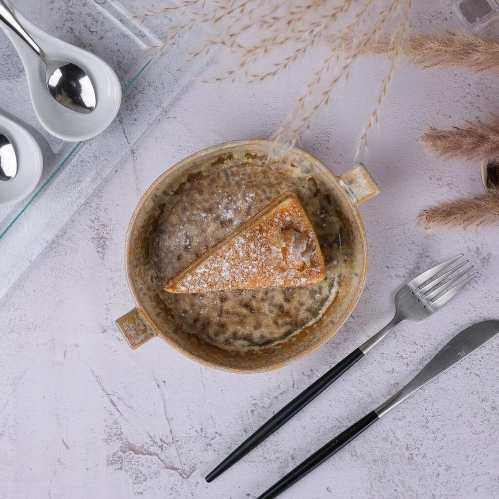 Блюдо для подачи 15,4*14,5 см h4 см 450 мл с ручками Light Brown Frutti di Mare P.L. [1]