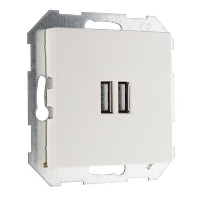 USB A+A розетка, 3400 мА LIREGUS RETRO IUK-2-01.R/WWM белая матовая