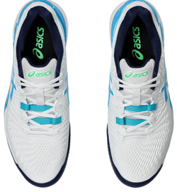 Мужские кроссовки теннисные Asics Gel-Resolution 9 Clay - white/digital aqua