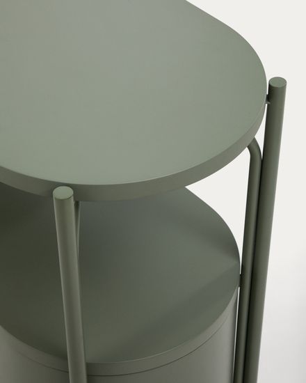 Тумба для ванной Arely из стали и зеленого лака