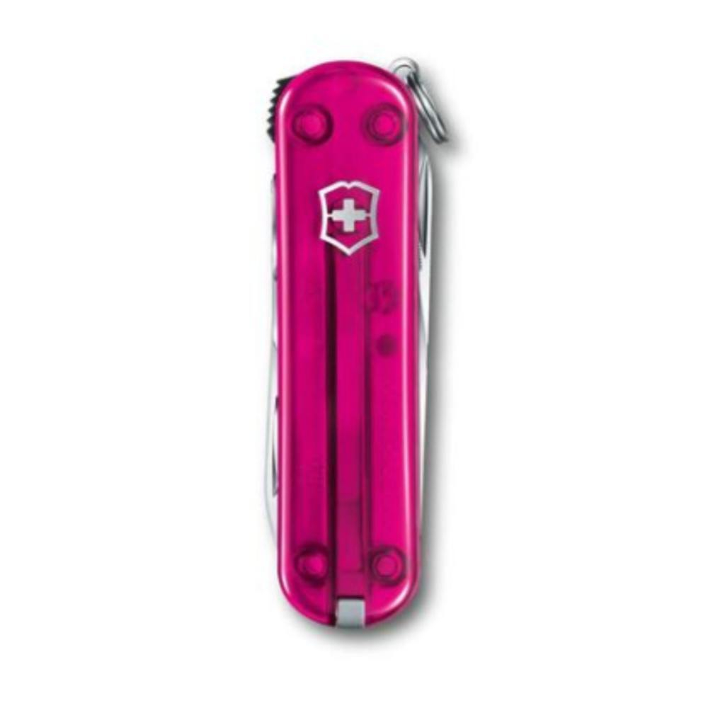 Нож Victorinox Classic Nail Clip 580, 65 мм, 8 функций, полупрозрачный розовый