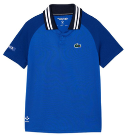 Футболка для мальчика теннисная Lacoste Sport X Daniil Medvedev Jersey Polo Shirt - blue/navy blue